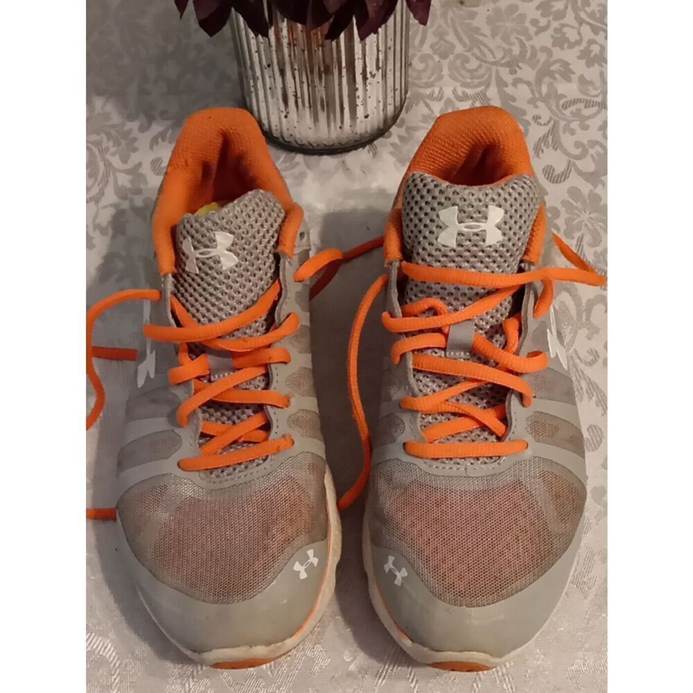 Under Armour Gray and Orange Mesh Running Shoes